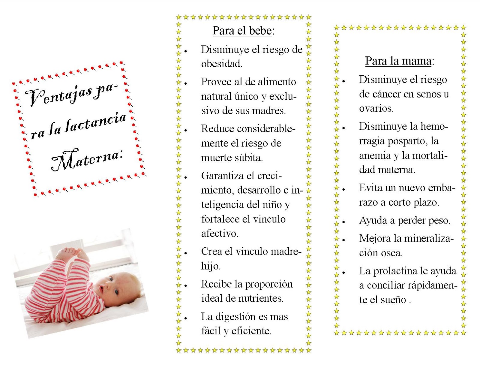 Importancia sobre la leche materna